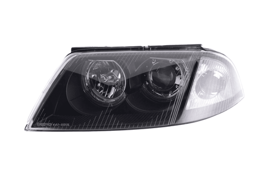 VW Passat B5 3BG Black Angel Eyes Headlights (2000-2005) - AudiGear.com - Headlights