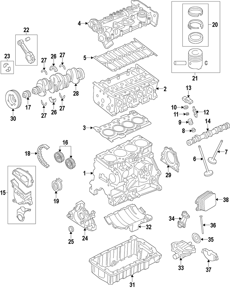ENGINE CRANKCASE & INTERNAL PARTS