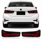 BMW 3 Series G20 G28 RGB CSL LED taillights rear lamp assembly by Vekto, showcasing the red and clear LED tail light design.