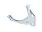 GoWesty Syncro muffler saddle for exhaust system, shown in black metal with mounting brackets and hardware for vehicle installation.