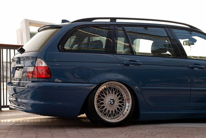 Red LED taillights set for BMW 3 Series Wagon E46, 1998-2005, by K2 Industries, showing the rear view of the tail light assembly.