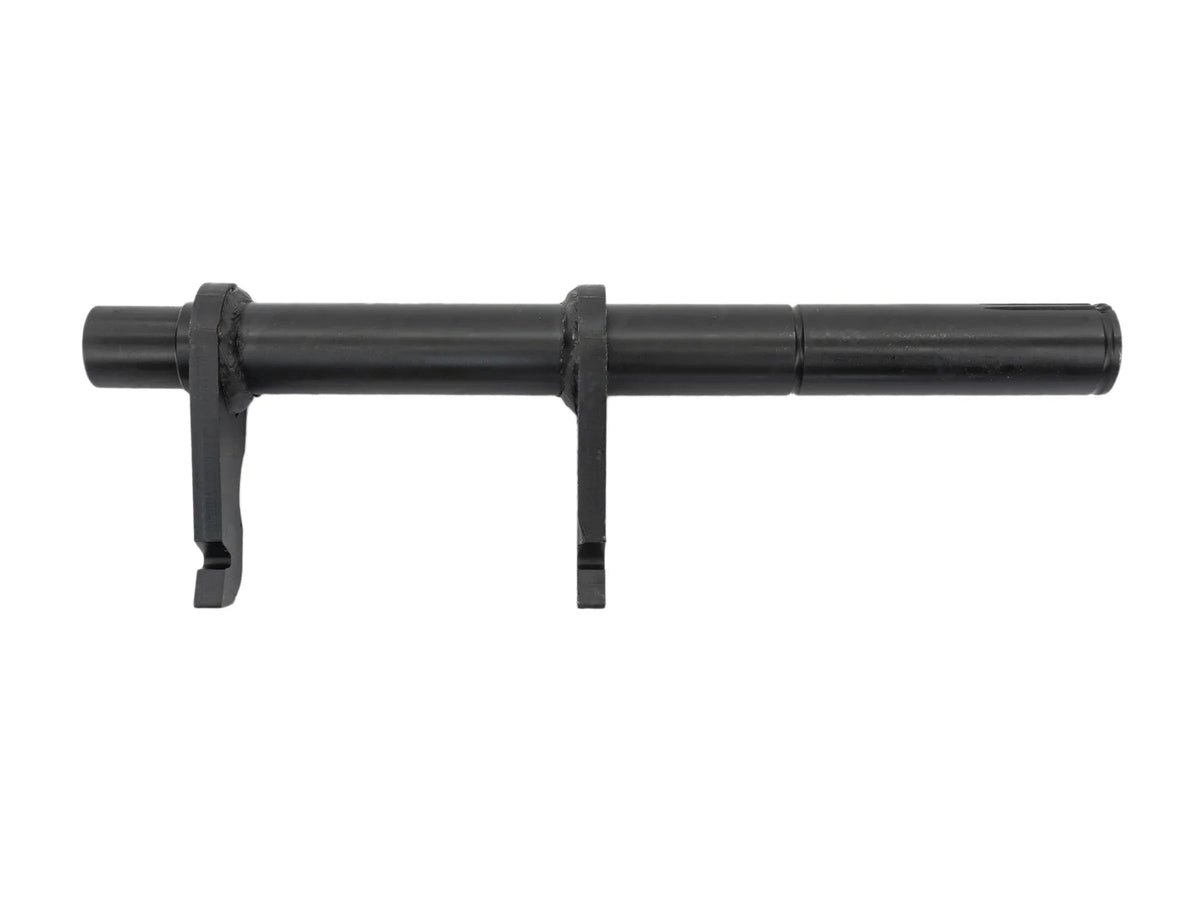GoWesty heavy duty clutch cross shaft close-up, showing durable metal shaft and linkage components
