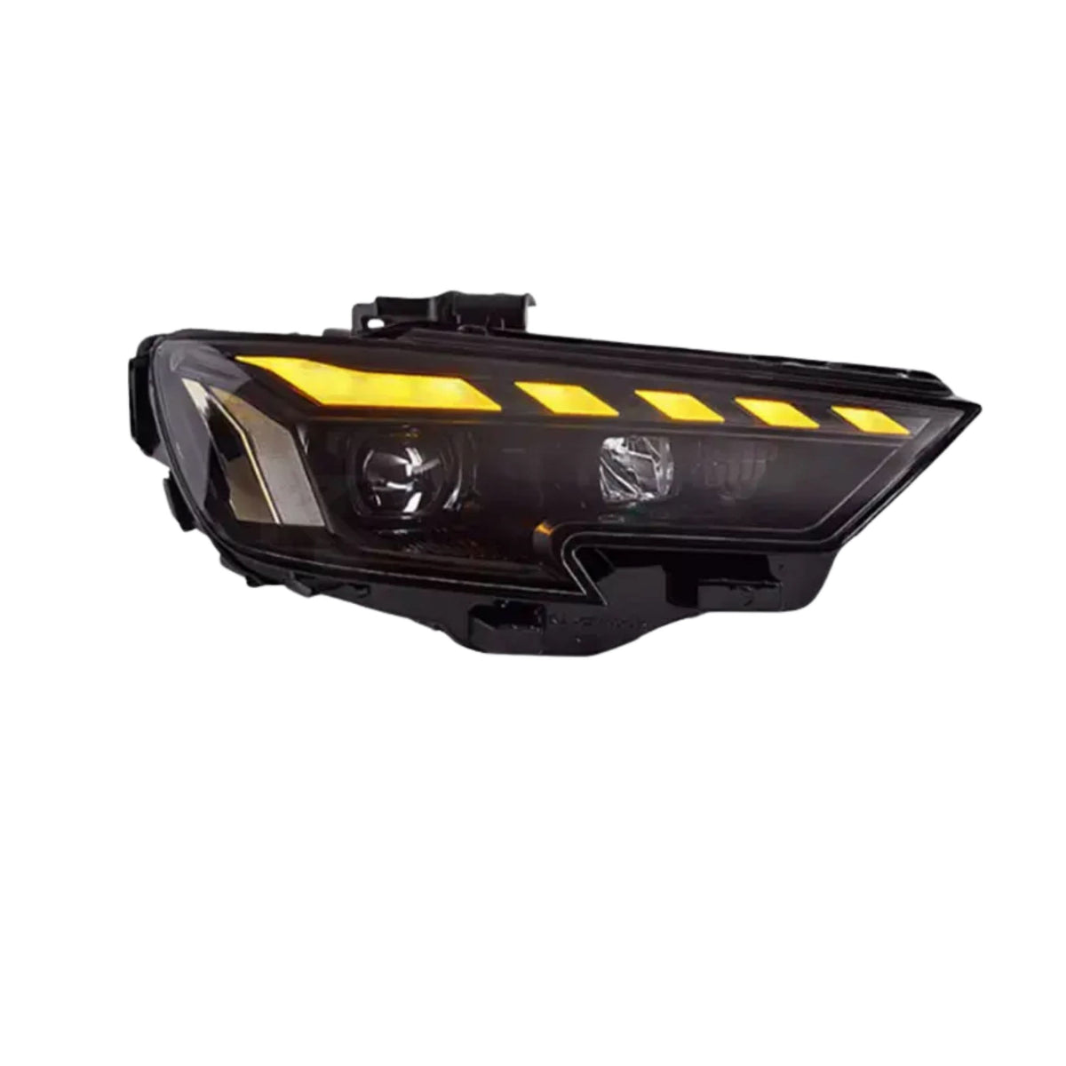 K2 Industries Audi A3 modern style LED headlights for 2017-2019, showcasing sleek design and bright illumination.