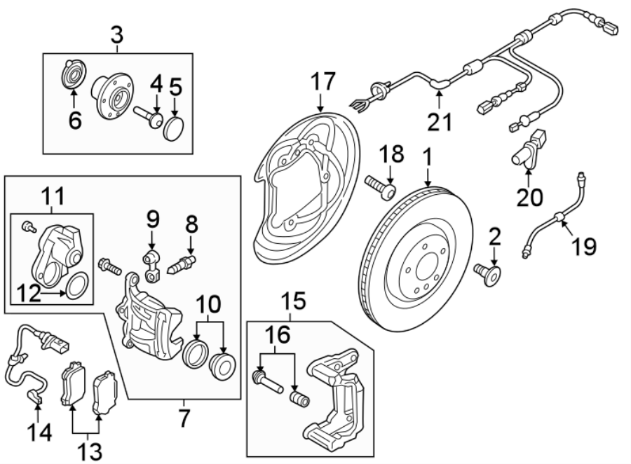 8W0615601H GENUINE OEM BRAKE ROTOR REAR AUDI VW 2017-2025