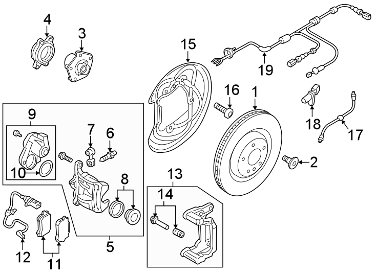 8W0407625J GENUINE OEM AUDI VW BEARING 2017-2027