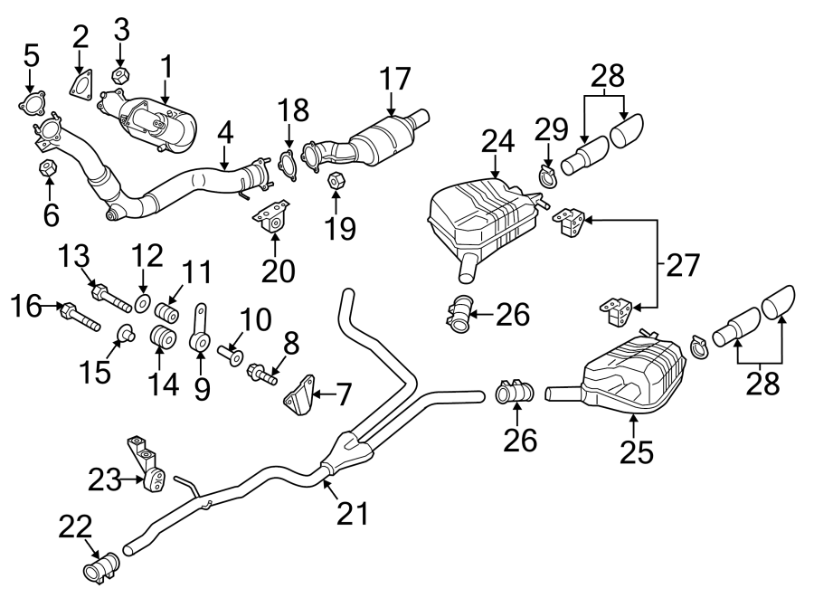 Bayern Automotive catalytic converter for 3.0L TDI EA897 Audi A6, A7, and Q5 2014–2016