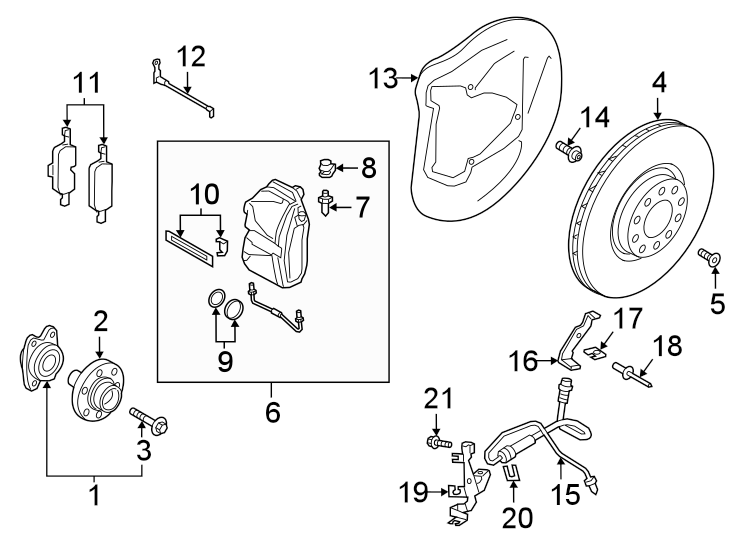 8W0407625G GENUINE OEM AUDI VW BEARING 2018-2026