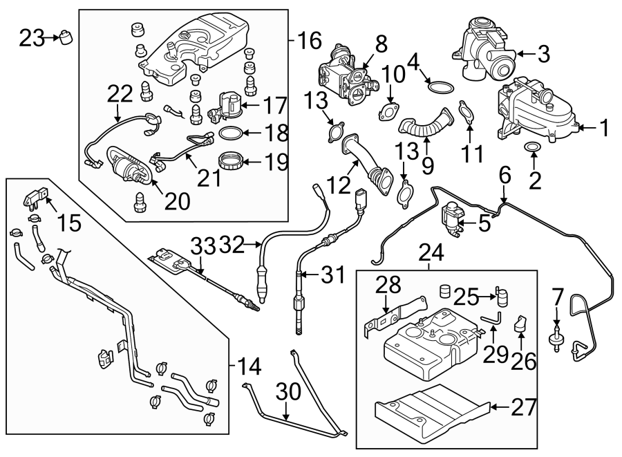 Bayern Automotive oxygen sensor for Audi VW 1.9L 2.0L TDI engines, part number 1K0998262AD, engine bay view
