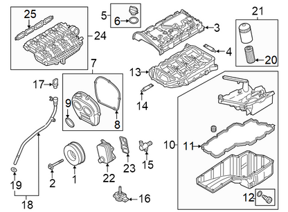 2.0L 06Q103483C GENUINE OEM VW AUDI EA888 Gen 4 UPPER TIMING COVER SEAL MHEV 2021-2026