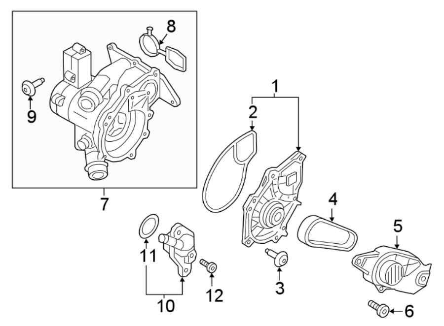 2.0L 06L121111P DAS MOTOR HAUS EA888 Gen 3 Gen 4 Audi VW Porsche Engine Water Pump Housing