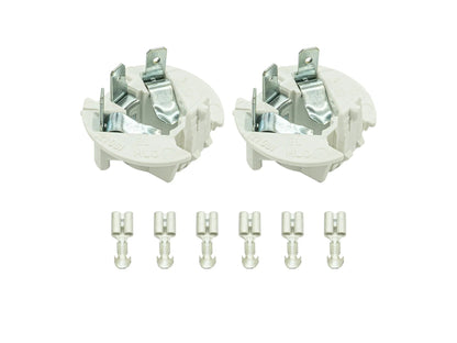GoWesty turn signal bulb socket and terminal kit with wiring for vehicle turn signal assembly, detailed view of components.