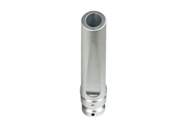 BMW aluminum handbrake cover by K2 Industries, showcasing a sleek metal hand brake cover with a polished finish.