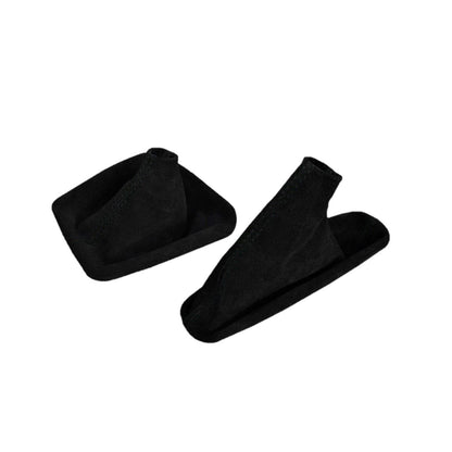 BMW E36 3 Series suede shift and parking brake boot cover, genuine material, designed for manual transmission, by JTS Custom Upholstery.