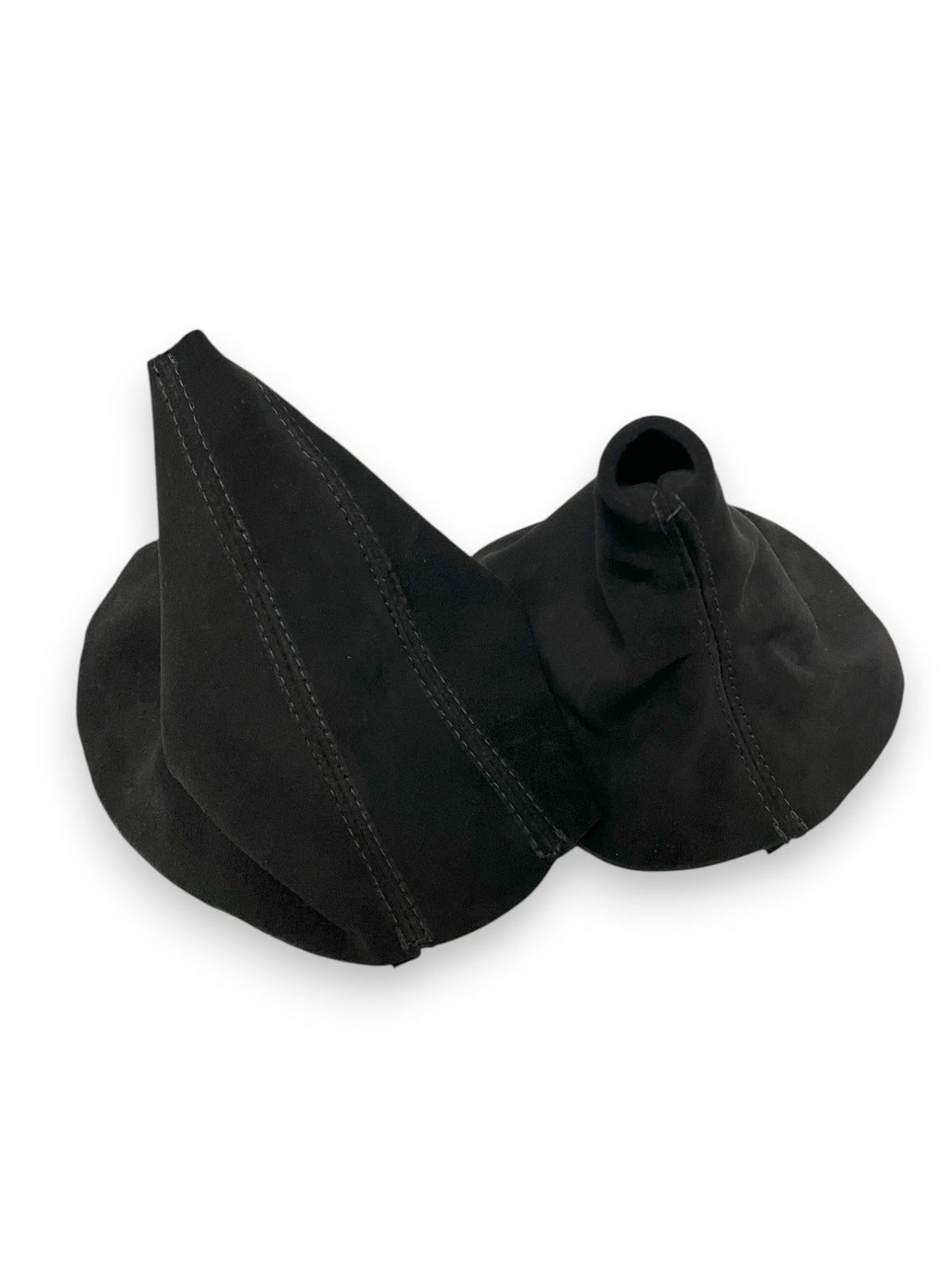 BMW E36 3 Series 1991-2005 genuine suede shift and parking brake boot cover, custom upholstery for manual transmission.