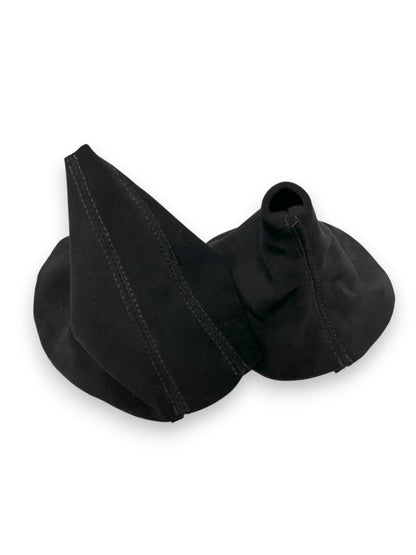 BMW E36 3 Series 1991-2005 genuine suede shift and parking brake boot cover, custom upholstery for manual transmission.