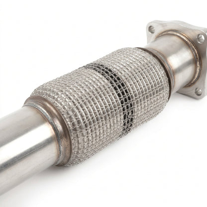 Bayern Automotive exhaust for VW EA888 2.0L Gen 2 engine, model 1K0254512NX, showing the metallic exhaust pipe and fittings.