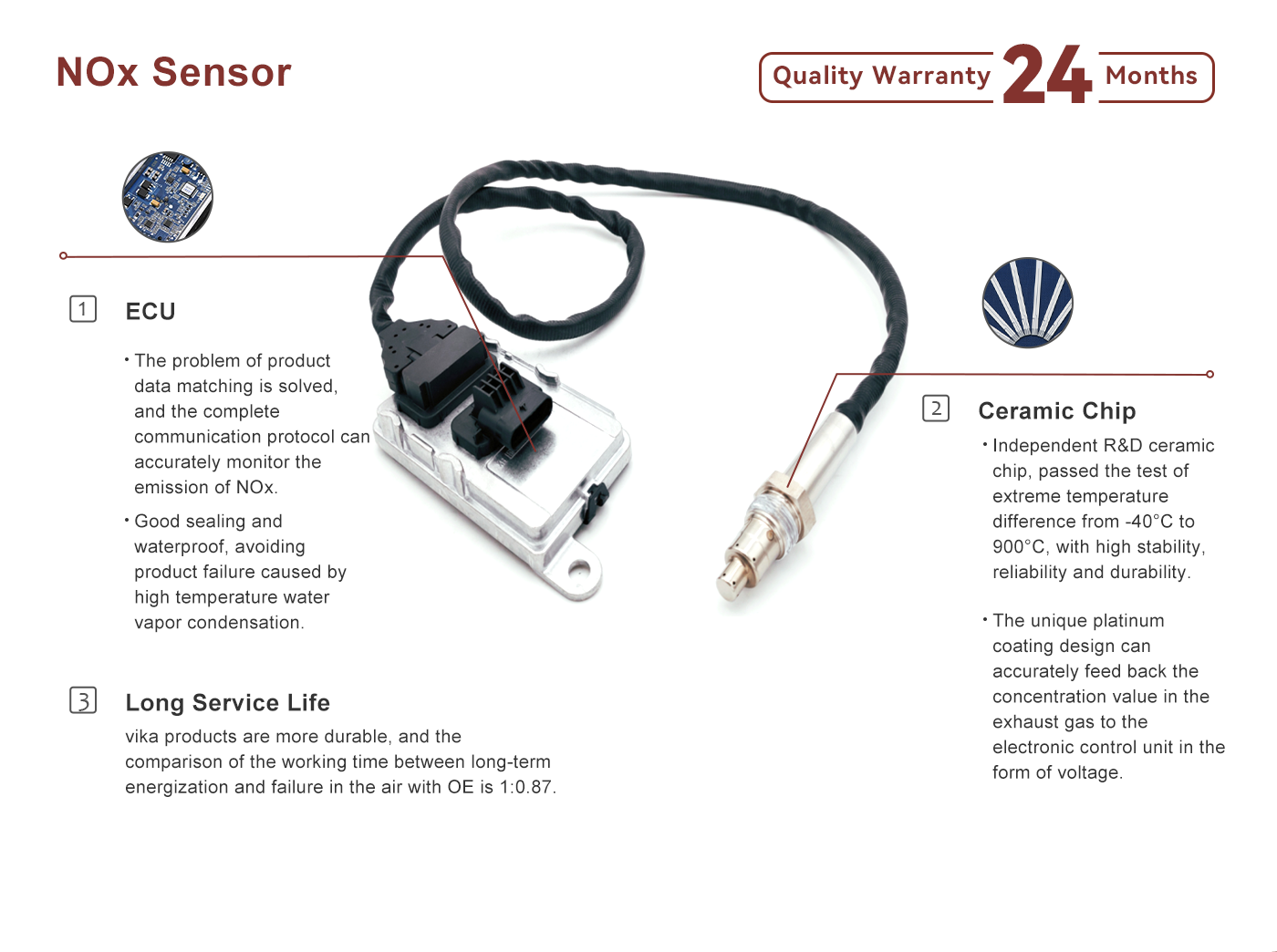 Bayern Motor Werks Premium Oxygen Sensor fits Audi VW 2.0 1.8L Gen 2 1K0998262L