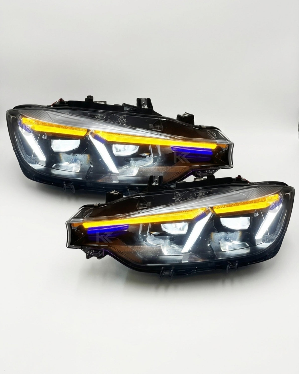 BMW 3 Series F30 F35 F80 LED headlights upgrade by K2 Industries, featuring sleek design and advanced lighting technology.