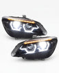 BMW Z4 E89 headlights with 2021 style LED laser lens, modified for 2009-2016 models, by K2 Industries.