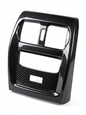 BMW 3 Series G80 G82 M3 M4 carbon fiber rear console trim by K2 Industries, showing sleek, textured interior accessory.