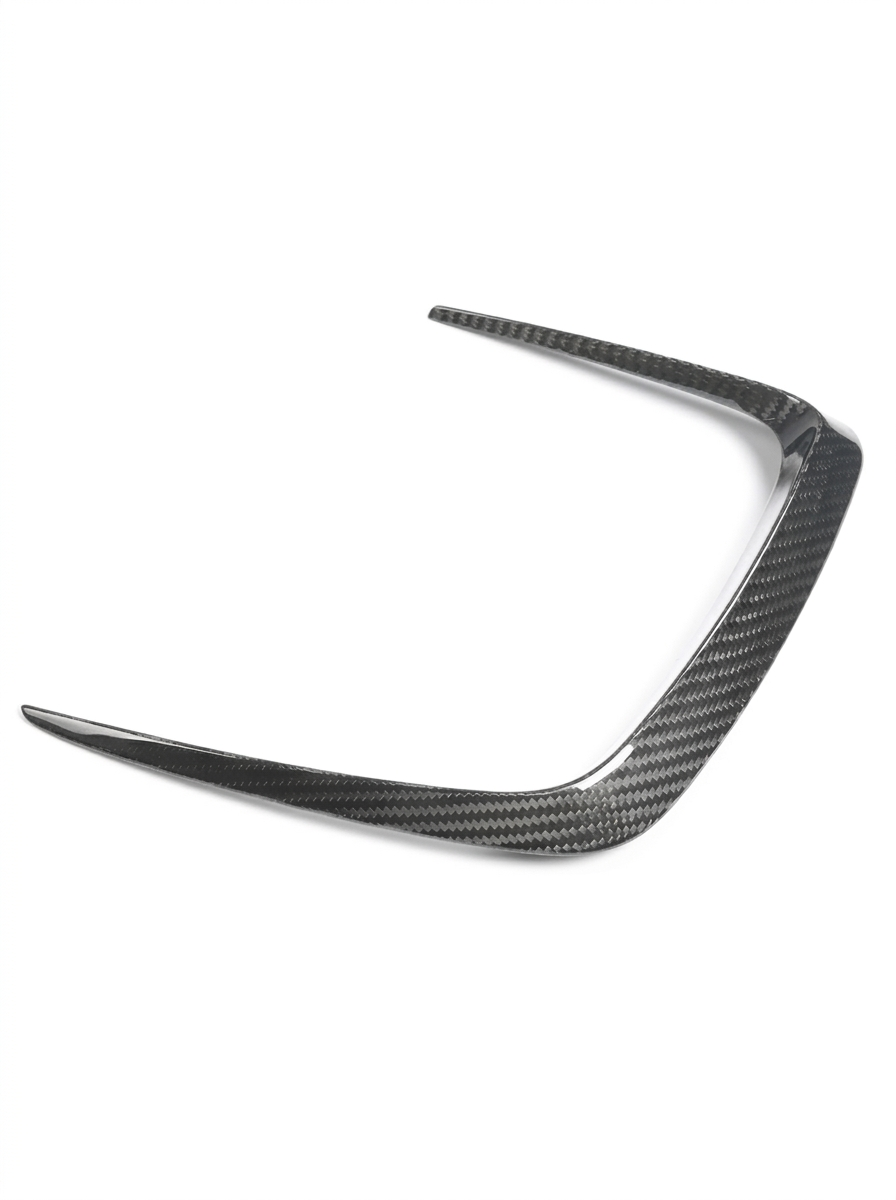BMW 3/4 Series G80/G81/G82/G83 carbon fiber hood vents by K2 Industries, showcasing sleek, textured vent design on the hood.