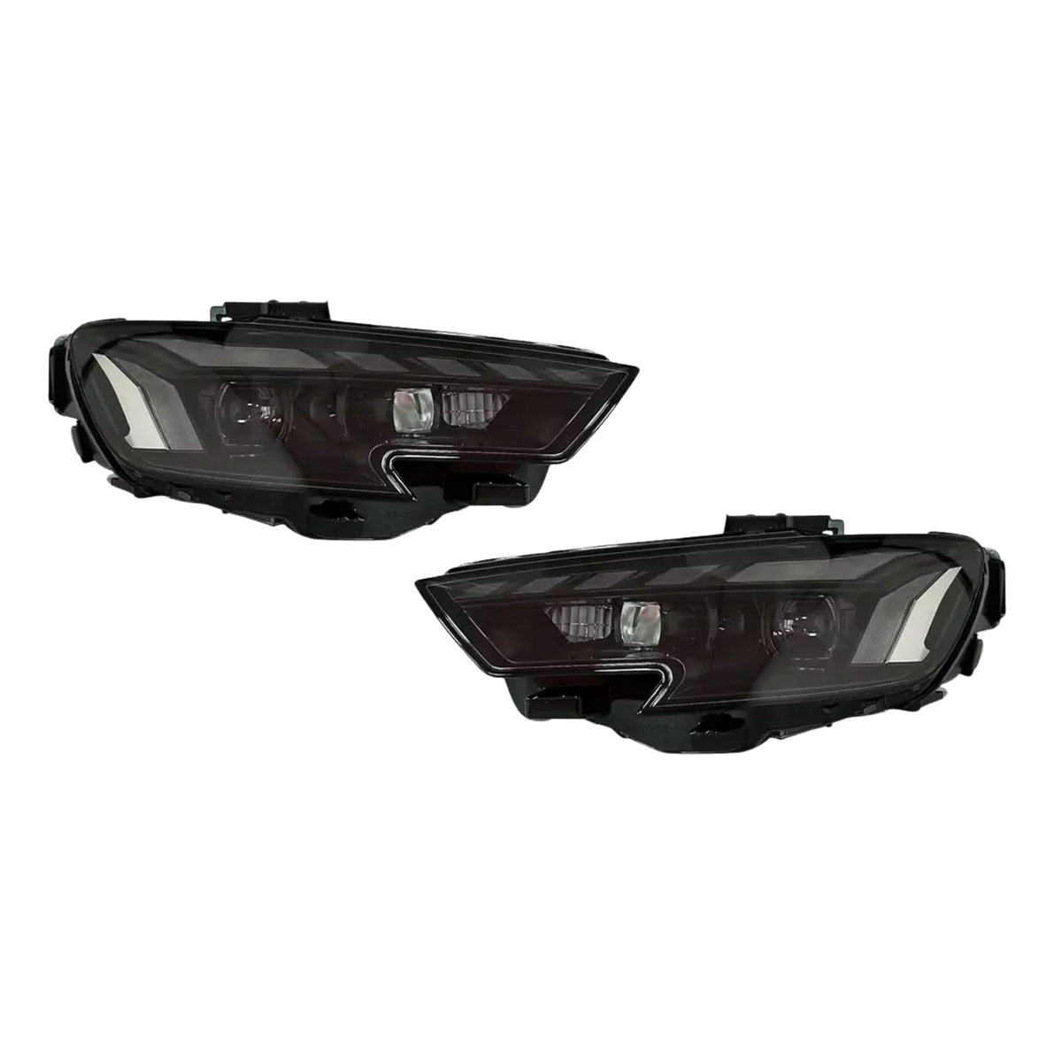 K2 Industries Audi A3 modern style LED headlights for 2017-2019 with sleek design and bright LED light elements.