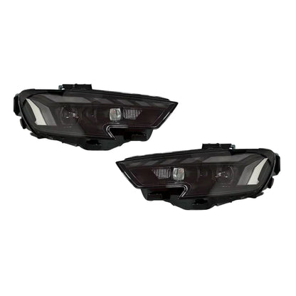 K2 Industries Audi A3 modern style LED headlights for 2017-2019 with sleek design and bright LED light elements.