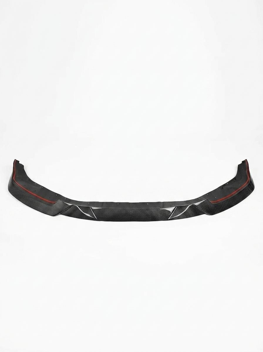 BMW 2 Series G87 M2 MHC Style carbon fiber front lip by K2 Industries, showcasing sleek, aerodynamic design for 2023+ models.