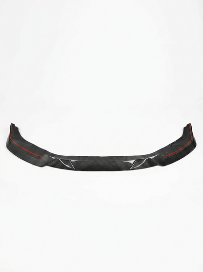 BMW 2 Series G87 M2 MHC Style carbon fiber front lip by K2 Industries, showcasing sleek, aerodynamic design for 2023+ models.