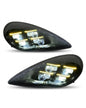 K2 Industries Porsche Panamera 970.1 LED headlight assembly with dual-color daytime running lights for 2010-2013 model.