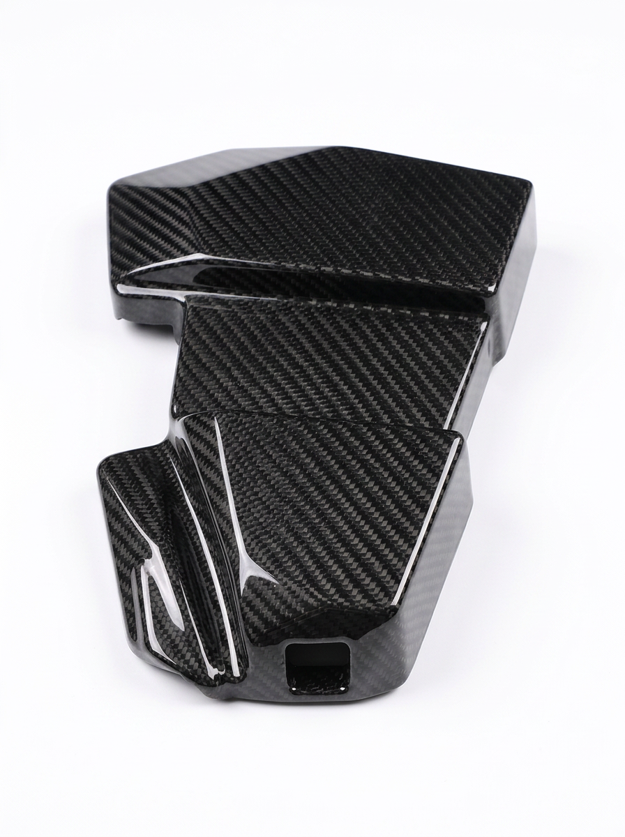 BMW 3/4 Series G80/G81/G82/G83/G87 carbon fiber ECU cover by K2 Industries, showcasing sleek textured finish and precise fit.