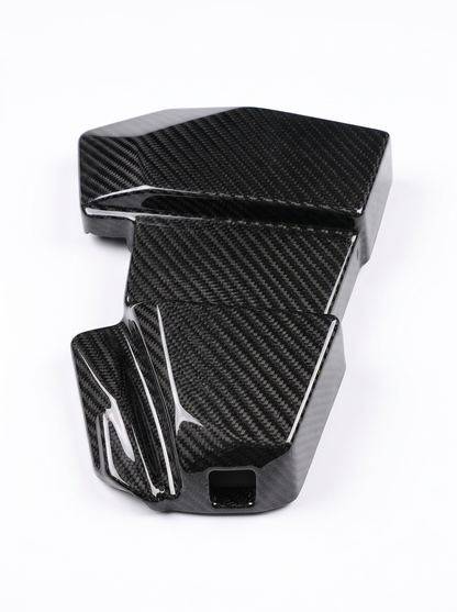 BMW 3/4 Series G80/G81/G82/G83/G87 carbon fiber ECU cover by K2 Industries, showcasing sleek textured finish and precise fit.