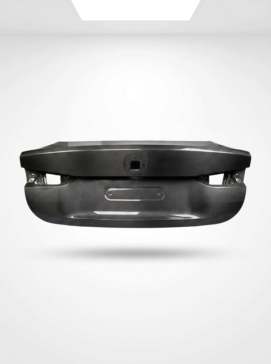 BMW 4 Series G82 M4 OEM Style carbon fiber trunk by K2 Industries, showcasing sleek, lightweight design and high-quality finish.