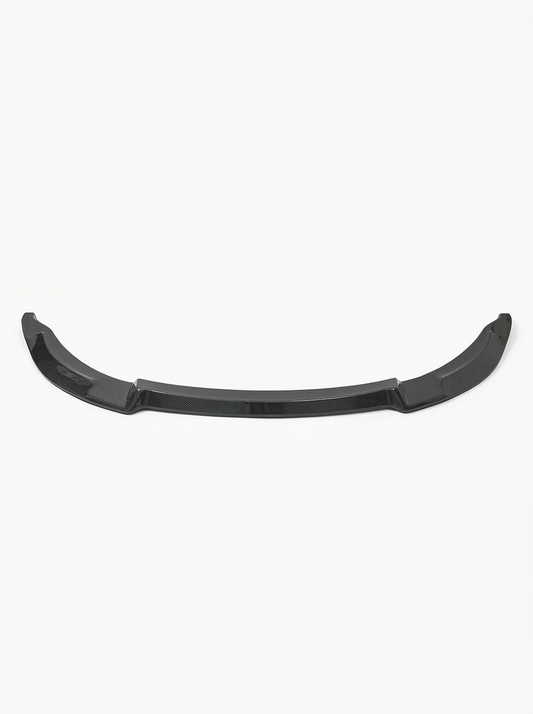 BMW 3 Series F80 M3 F82 F83 M4 CS style carbon fiber front lip by K2 Industries, showing its sleek, aerodynamic design.