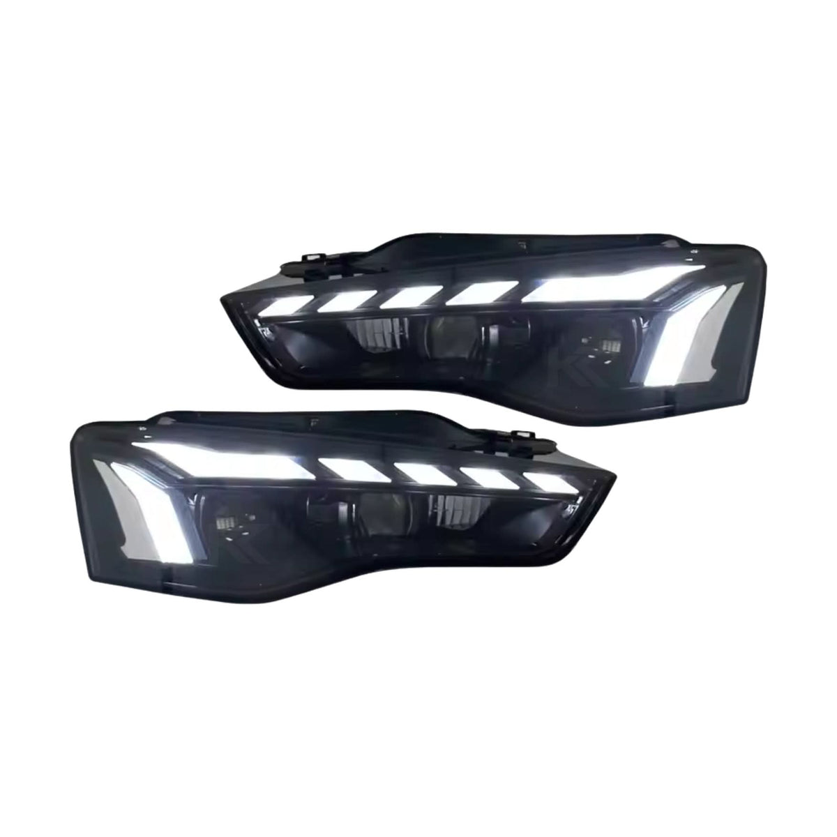 K2 Industries Audi A5 RS5 style LED headlights for 2012-2016, featuring sleek design and bright LED lighting.