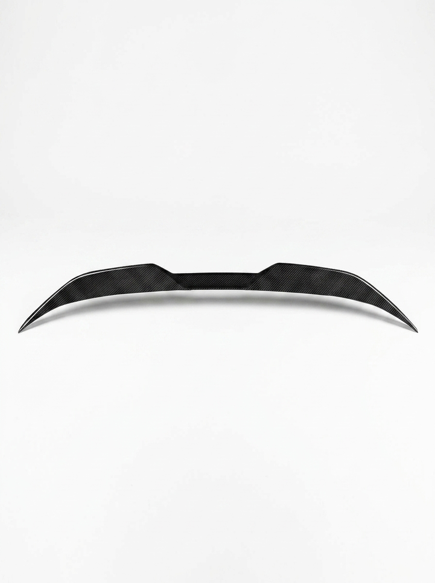 BMW 2 Series G42 MP Style carbon fiber spoiler by K2 Industries, showing sleek, aerodynamic design on a 2022+ model.