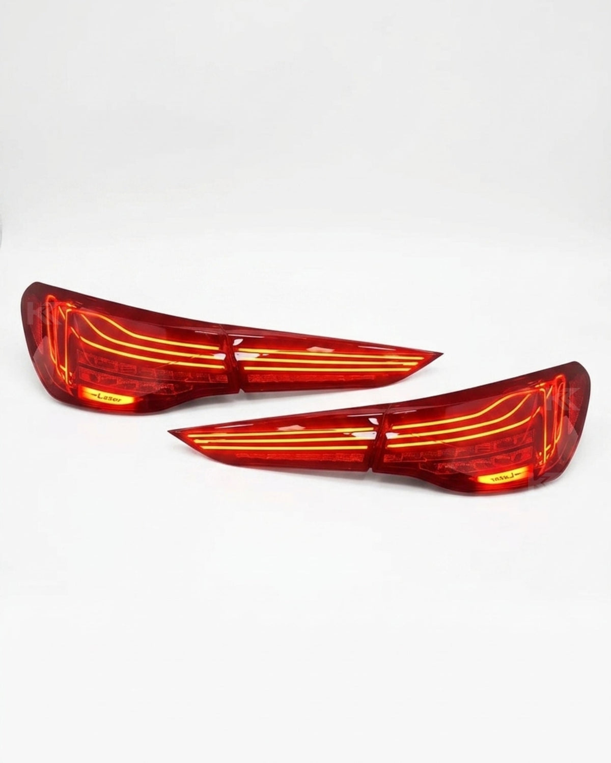 BMW 4-Series G82 M4 G22 CSL Laser Style Tail Lights by K2 Industries, featuring sleek LED design for 2021+ models.