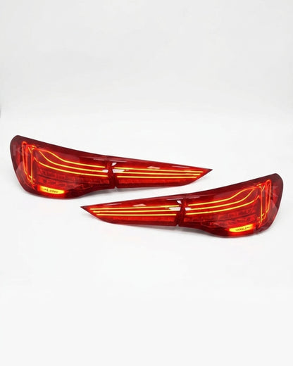 BMW 4-Series G82 M4 G22 CSL Laser Style Tail Lights by K2 Industries, featuring sleek LED design for 2021+ models.