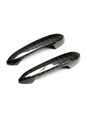 BMW 4 Series G82 M4 carbon fiber door handle cover by K2 Industries, showcasing sleek textured finish on vehicle door handle.
