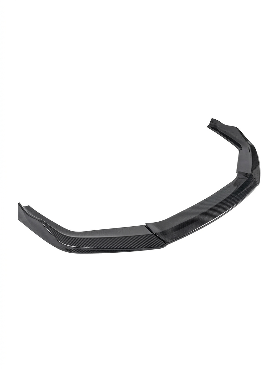 BMW 5 Series F90 M5 LCI CS Style carbon fiber front lip by K2 Industries, showcasing its sleek, aerodynamic design.