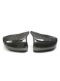 BMW 5 Series F90 M5 carbon fiber side mirror cover by K2 Industries, featuring sleek black finish and aerodynamic design.