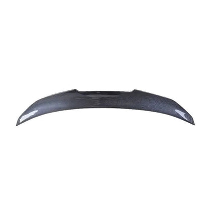 K2 Industries BMW 3 Series F30 F35 M3 F80 sedan carbon fiber trunk spoiler, sleek aerodynamic design, high-quality finish.