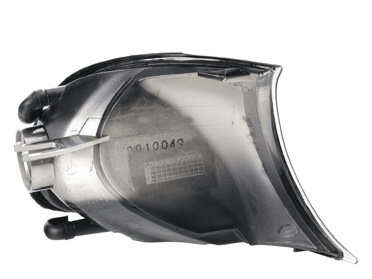 Clear corner lights for BMW 3 Series E46 and M3, screw-on JDM style, by K2 Industries, shown on a convertible and M3 model.