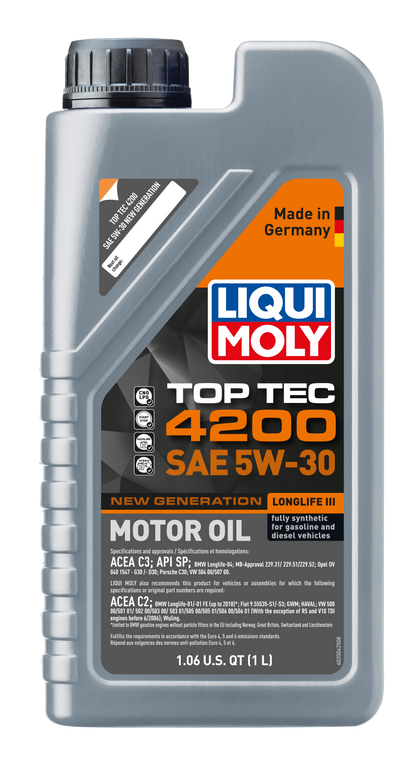 LIQUI MOLY 5W-30 1L 2004 TOP TEC 4200 TDI VW505/506