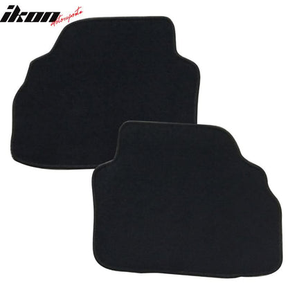 Black carpet car floor mats for BMW E92 3 Series (2007-2013), set of 4, nylon material, by K2 Industries.