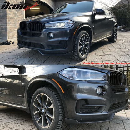 Black BMW F15 X5 2014-2017 MP Style Aero Kit front spoiler by K2 Industries, made of durable PP material.