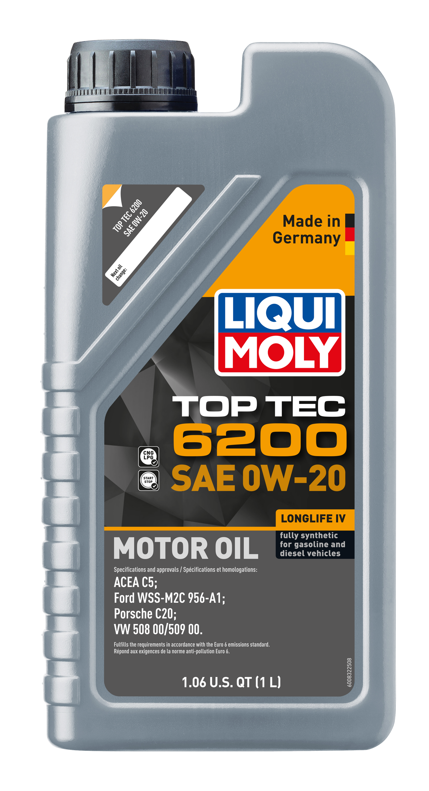 LIQUI MOLY 0W-20 1L 20236 TOP TEC 6200