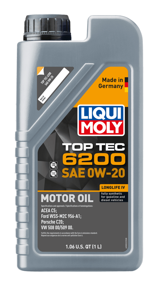 LIQUI MOLY 0W-20 1L 20236 TOP TEC 6200 - AudiGear.com - Lubricants