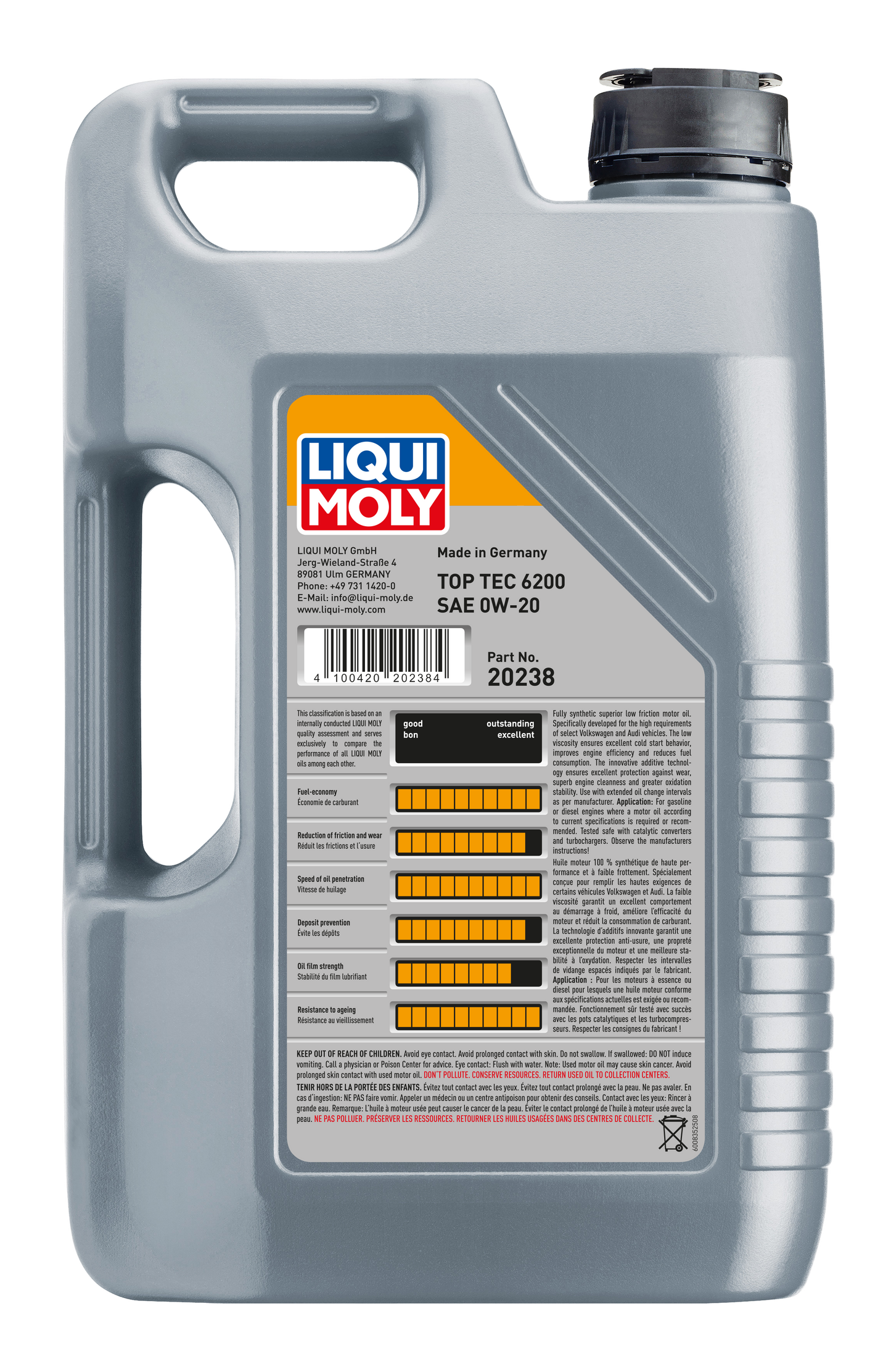 LIQUI MOLY 0W-20 5L 20238 TOP TEC 6200