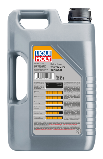 LIQUI MOLY 0W-20 5L 20238 TOP TEC 6200